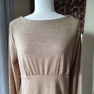 Banana Republic Elegant Gold Long Sleeve Lurex Top